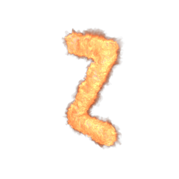 Language: Fire Small Letter Z PNG & PSD Images