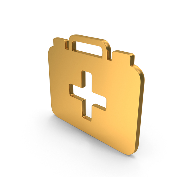 Kit: First Aid Box Gold PNG & PSD Images