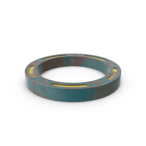 Hardware: Five Part Cylinder Painted  Rusty Metal PNG & PSD Images
