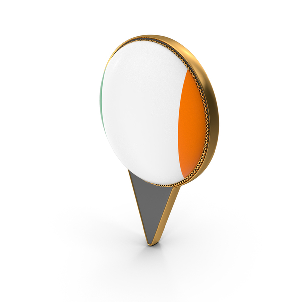 Flag Of Ireland Dual Side Location Pin PNG & PSD Images