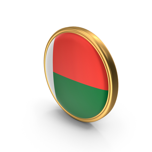 Flag Of Madagascar Gold Frame Coin PNG & PSD Images Flag Of Madagascar Gold Frame Coin PNG & PSD Images