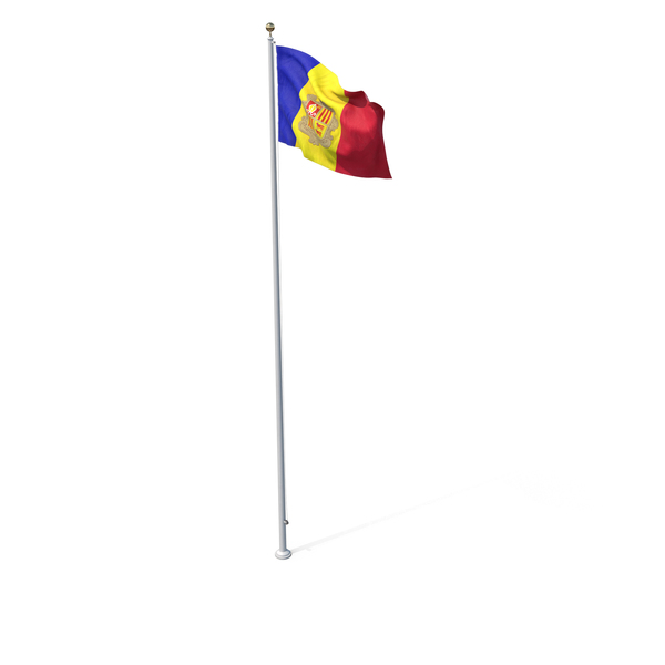 Flag On Pole Andorra PNG & PSD Images Flag On Pole Andorra PNG & PSD Images