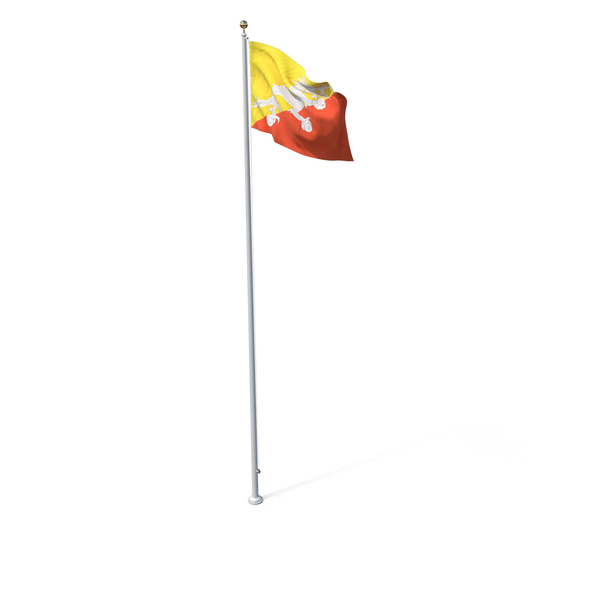 Flag On Pole Bhutan PNG & PSD Images Flag On Pole Bhutan PNG & PSD Images