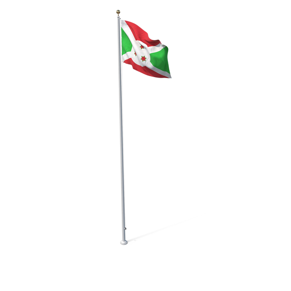 Flag On Pole Burundi PNG & PSD Images Flag On Pole Burundi PNG & PSD Images