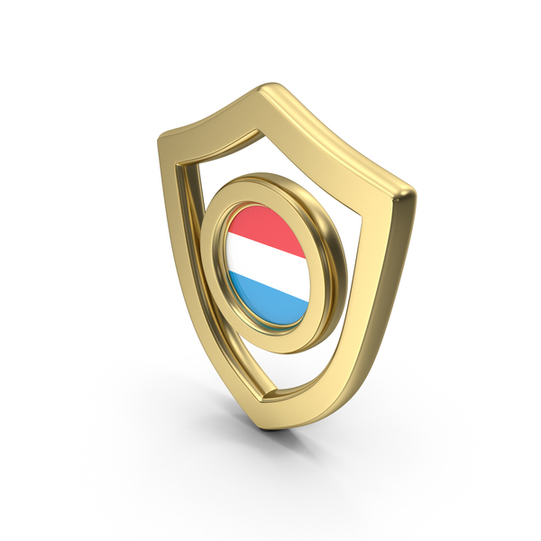 Flag Shield Icon Flag of Luxembourg PNG & PSD Images