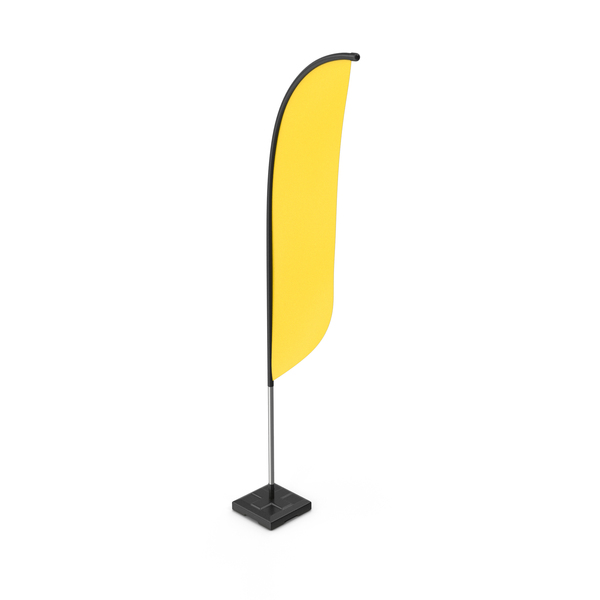 Flagpole Banner Yellow PNG & PSD Images
