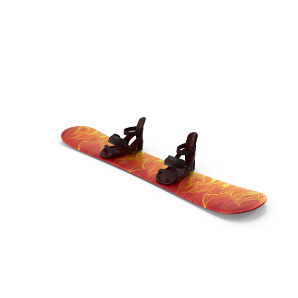 Flame Patterned Snowboard PNG & PSD Images