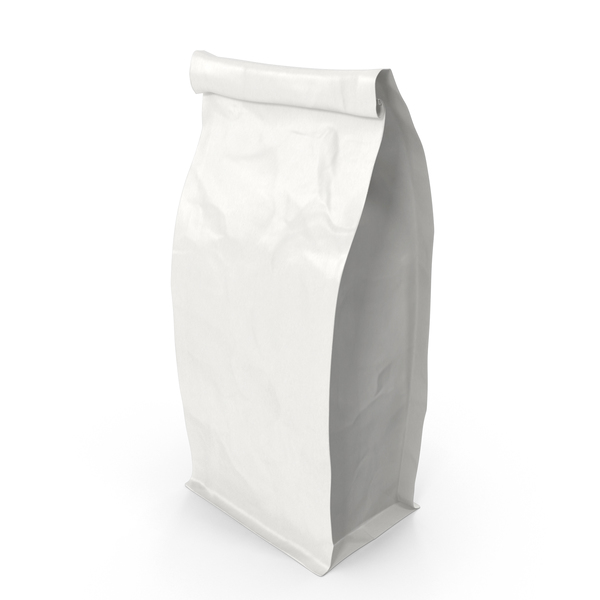 Paper Bag: Flat Bottom Pouch 250g Closed White PNG & PSD Images Paper Bag: Flat Bottom Pouch 250g Closed White PNG & PSD Images