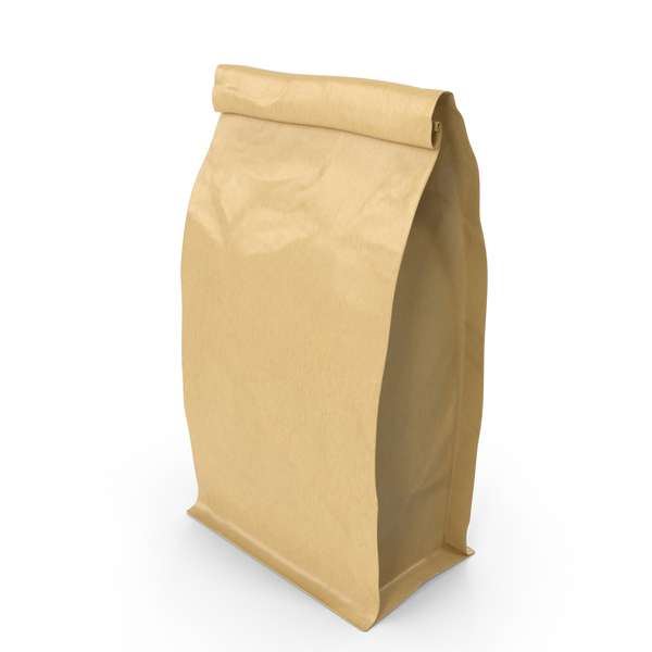 Paper Bag: Flat Bottom Pouche 113g Closed Brown PNG & PSD Images Paper Bag: Flat Bottom Pouche 113g Closed Brown PNG & PSD Images