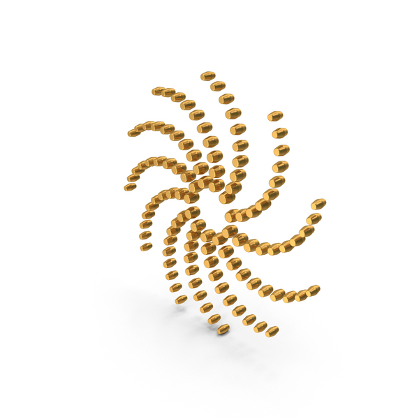 Geometric Shape: Floral Elements Gold PNG & PSD Images