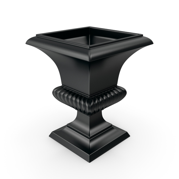 Fluted Square Urn PNG & PSD Images Fluted Square Urn PNG & PSD Images