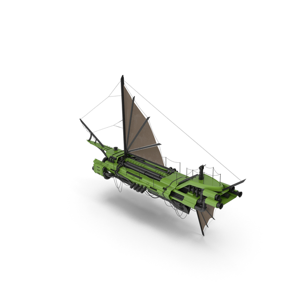 Airship: Flying Ship Green PNG & PSD Images Airship: Flying Ship Green PNG & PSD Images