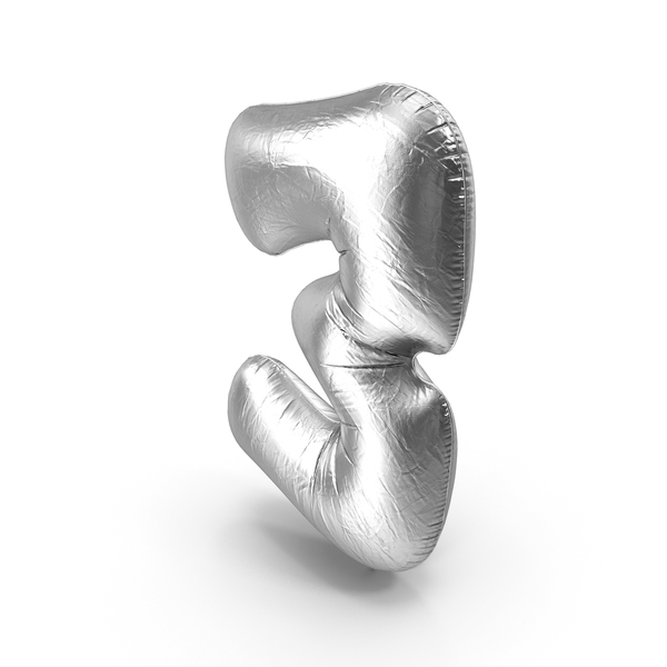 Balloons: Foil Balloon - Digit Three PNG & PSD Images Balloons: Foil Balloon - Digit Three PNG & PSD Images