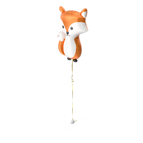 Holiday Accessories: Foil Balloon Fox On A Gold Ribbon PNG & PSD Images Holiday Accessories: Foil Balloon Fox On A Gold Ribbon PNG & PSD Images