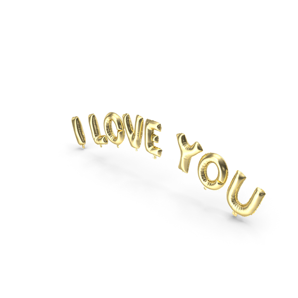 Roman Alphabet: Foil Balloon Gold Words I Love You PNG & PSD Images Roman Alphabet: Foil Balloon Gold Words I Love You PNG & PSD Images