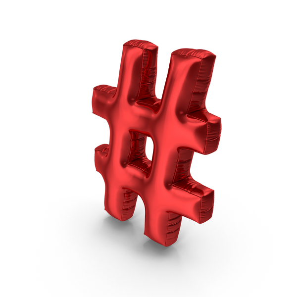 Balloons: Foil Balloon Hashtag Red PNG & PSD Images Balloons: Foil Balloon Hashtag Red PNG & PSD Images