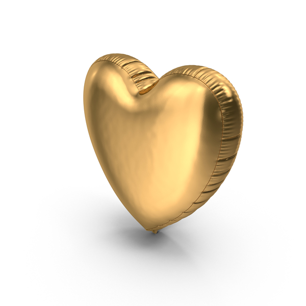 Foil Balloon Heart Gold PNG Images & PSDs for Download | PixelSquid ...