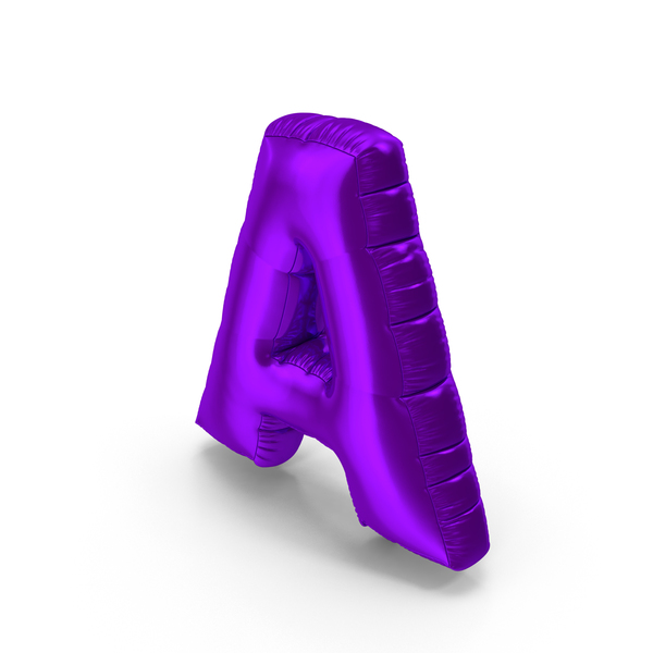 Balloons: Foil Balloon Letter A Purple PNG & PSD Images