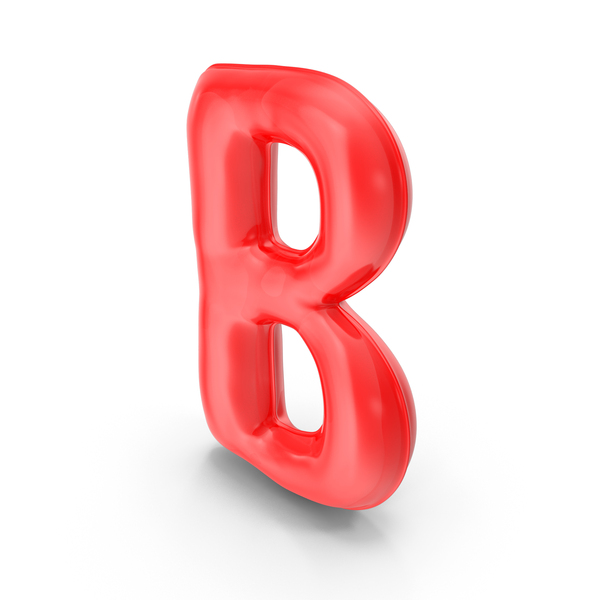 Roman Alphabet: Foil Balloon Letter B Red model PNG & PSD Images Roman Alphabet: Foil Balloon Letter B Red model PNG & PSD Images