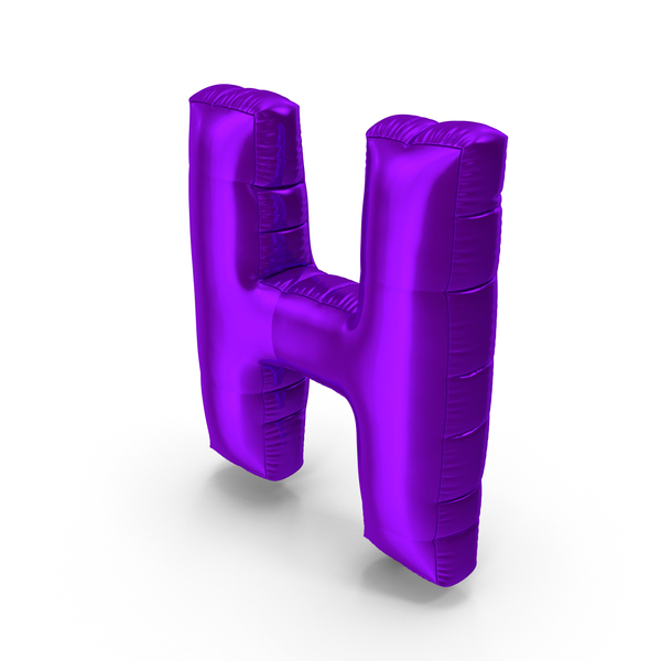 Balloons: Foil Balloon Letter H Purple PNG & PSD Images