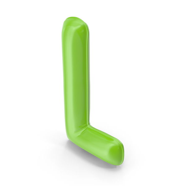 Roman Alphabet: Foil Balloon Letter L Green Model PNG & PSD Images Roman Alphabet: Foil Balloon Letter L Green Model PNG & PSD Images