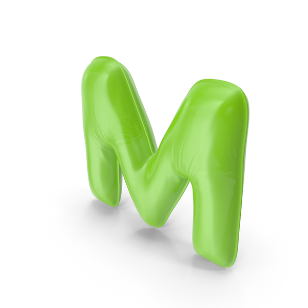 Roman Alphabet: Foil Balloon Letter M Green Model PNG & PSD Images Roman Alphabet: Foil Balloon Letter M Green Model PNG & PSD Images