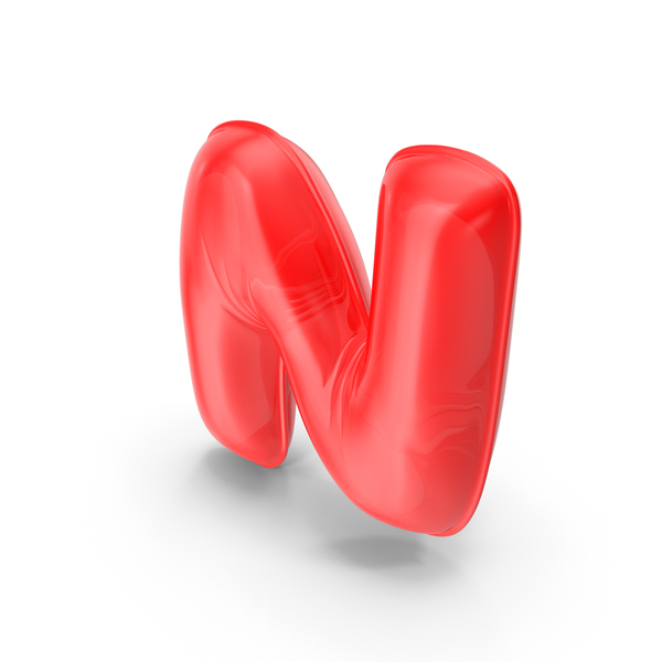 Roman Alphabet: Foil Balloon Letter N Red model PNG & PSD Images Roman Alphabet: Foil Balloon Letter N Red model PNG & PSD Images
