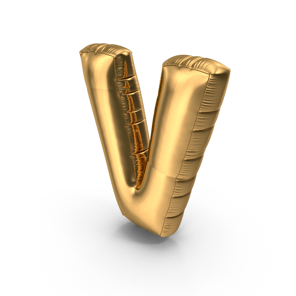 Balloons: Foil Balloon Letter V Gold PNG & PSD Images Balloons: Foil Balloon Letter V Gold PNG & PSD Images