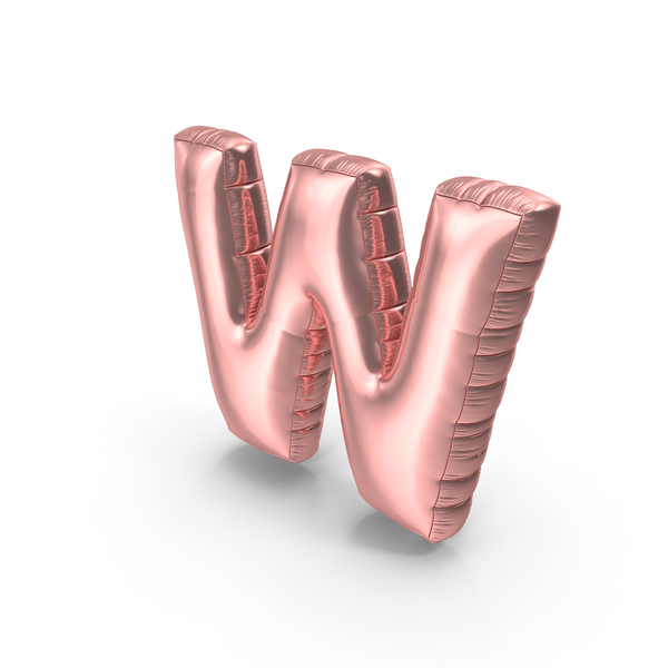 Balloons: Foil Balloon Letter W PNG & PSD Images