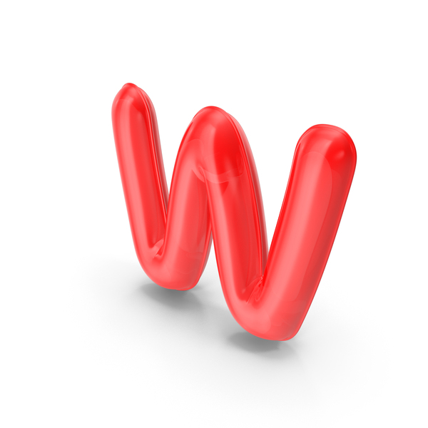Roman Alphabet: Foil Balloon Letter W Red Model PNG & PSD Images Roman Alphabet: Foil Balloon Letter W Red Model PNG & PSD Images