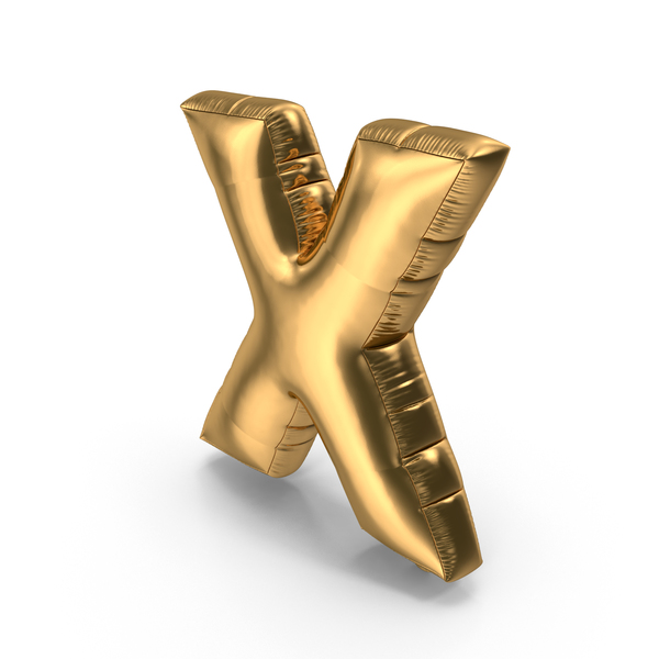 Balloons: Foil Balloon Letter X Gold PNG & PSD Images Balloons: Foil Balloon Letter X Gold PNG & PSD Images