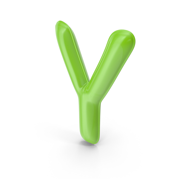 Foil Balloon Letter Y Green model Model PNG Images & PSDs for Download ...