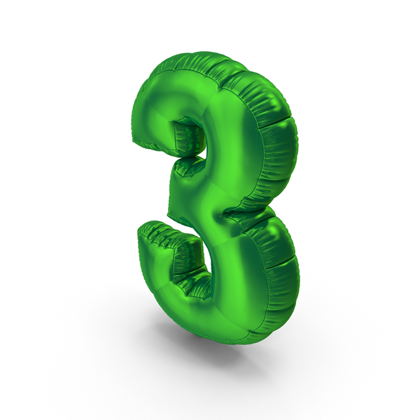 Balloons: Foil Balloon Number 3 PNG & PSD Images Balloons: Foil Balloon Number 3 PNG & PSD Images