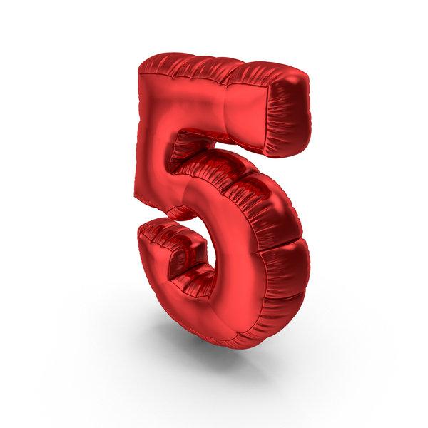 Balloons: Foil Balloon Number 5 PNG & PSD Images Balloons: Foil Balloon Number 5 PNG & PSD Images
