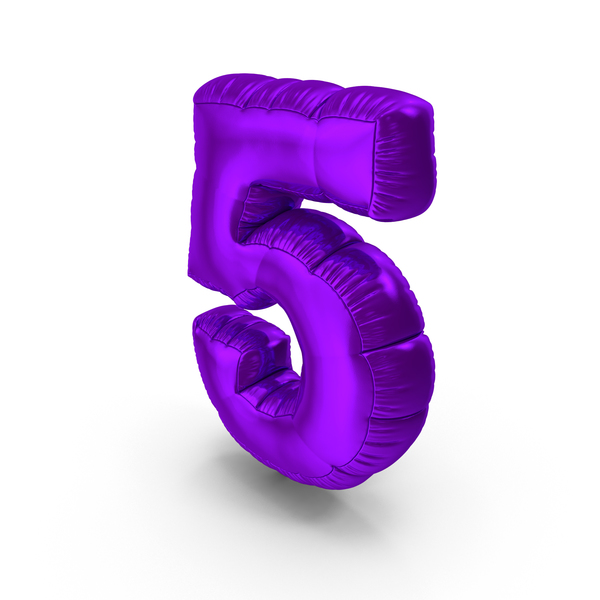 Balloons: Foil Balloon Number 5 Purple PNG & PSD Images Balloons: Foil Balloon Number 5 Purple PNG & PSD Images
