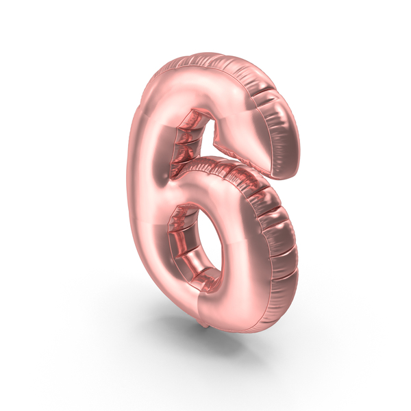 Balloons: Foil Balloon Number 6 Pink PNG & PSD Images Balloons: Foil Balloon Number 6 Pink PNG & PSD Images