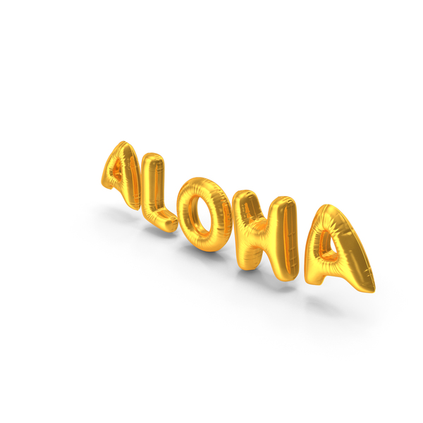 Balloons: Foil Balloon Words Aloha Gold PNG & PSD Images Balloons: Foil Balloon Words Aloha Gold PNG & PSD Images