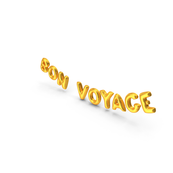 Balloons: Foil Balloon Words BON VOYAGE Gold PNG & PSD Images Balloons: Foil Balloon Words BON VOYAGE Gold PNG & PSD Images
