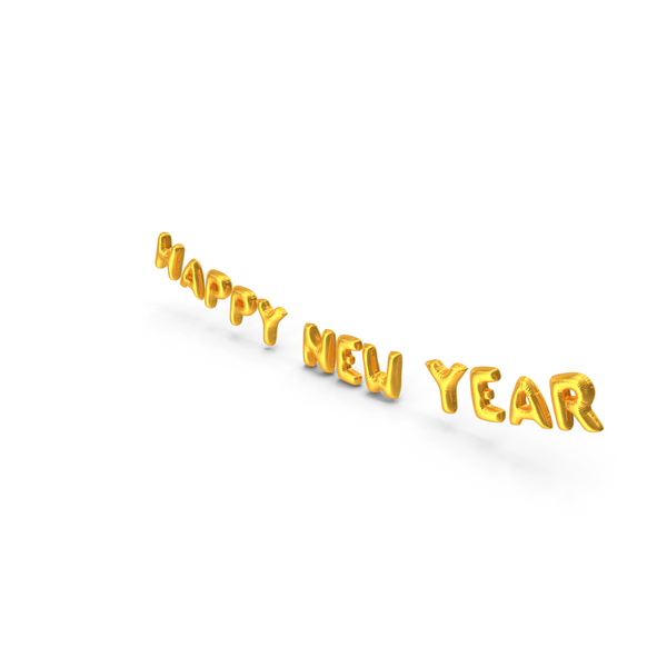 Balloons: Foil Balloon Words Happy New Year Gold PNG & PSD Images Balloons: Foil Balloon Words Happy New Year Gold PNG & PSD Images