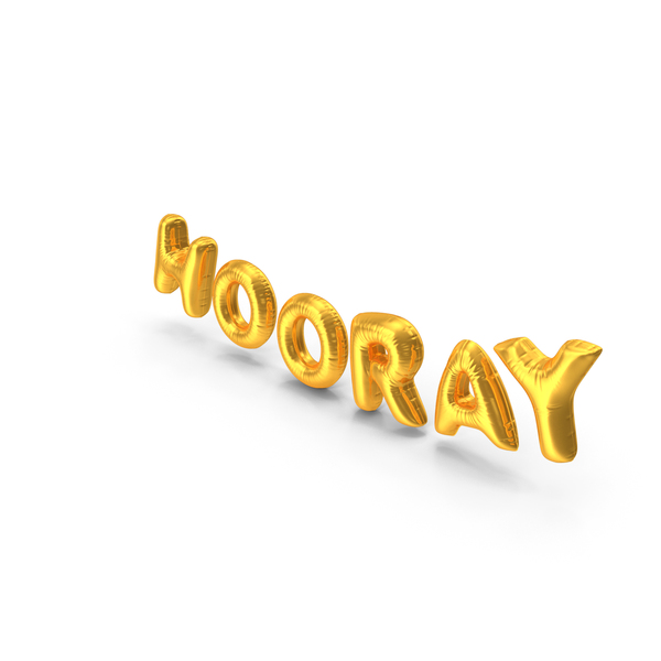 Balloons: Foil Balloon Words Hooray Gold PNG & PSD Images Balloons: Foil Balloon Words Hooray Gold PNG & PSD Images