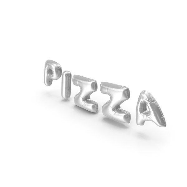 Balloons: Foil Balloon Words PIZZA Silver PNG & PSD Images Balloons: Foil Balloon Words PIZZA Silver PNG & PSD Images