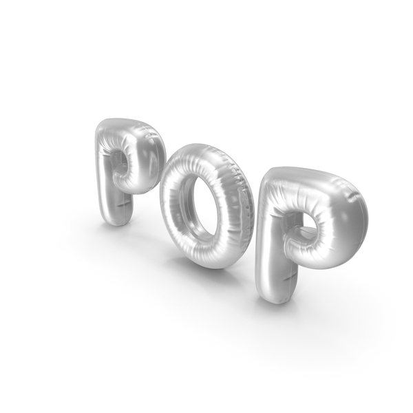Balloons: Foil Balloon Words POP Silver PNG & PSD Images Balloons: Foil Balloon Words POP Silver PNG & PSD Images