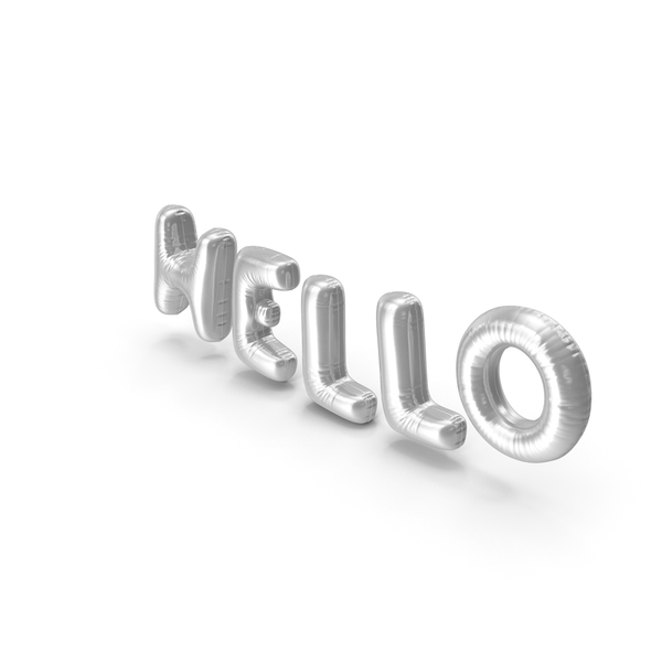 Baloon Aluminum: Foil Balloon Words Hello Silver PNG & PSD Images Baloon Aluminum: Foil Balloon Words Hello Silver PNG & PSD Images