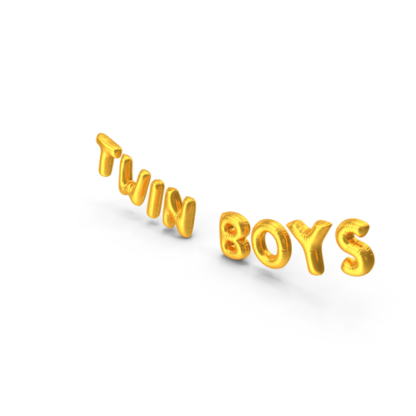 Balloons: Foil Baloon Words Twin Boys Gold PNG & PSD Images Balloons: Foil Baloon Words Twin Boys Gold PNG & PSD Images