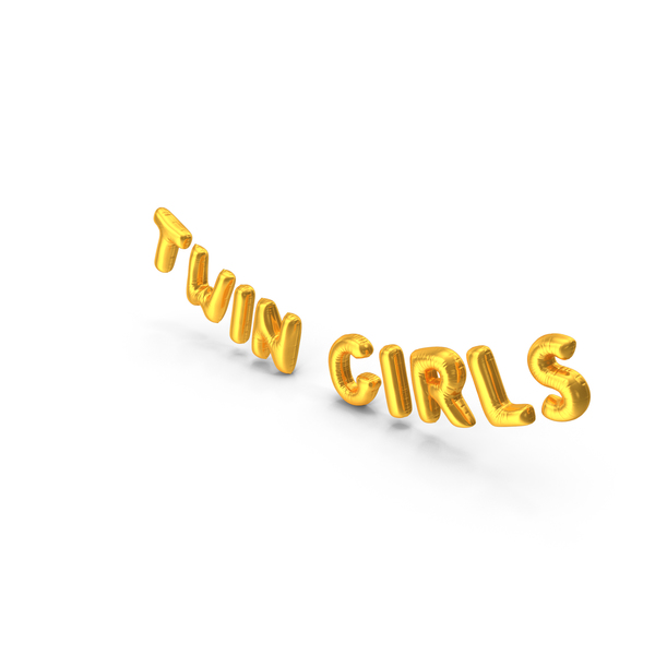 Baloon Balloons: Foil Balloon Words Twin Girls Gold PNG & PSD Images Baloon Balloons: Foil Balloon Words Twin Girls Gold PNG & PSD Images