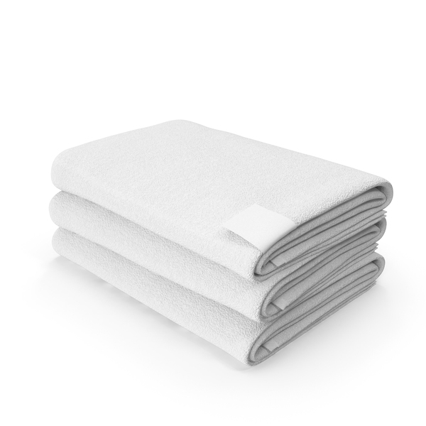 Towel: Folded Bath Towels Large  Pile White PNG & PSD Images