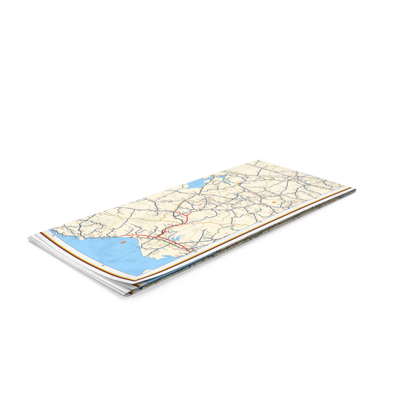 Folded Map PNG & PSD Images