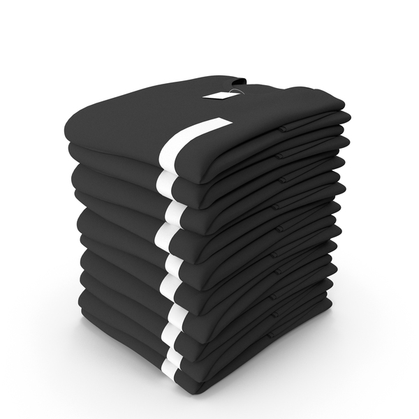 T Shirt: Folded TShirt Round Neck 10 Pile Black PNG & PSD Images T Shirt: Folded TShirt Round Neck 10 Pile Black PNG & PSD Images