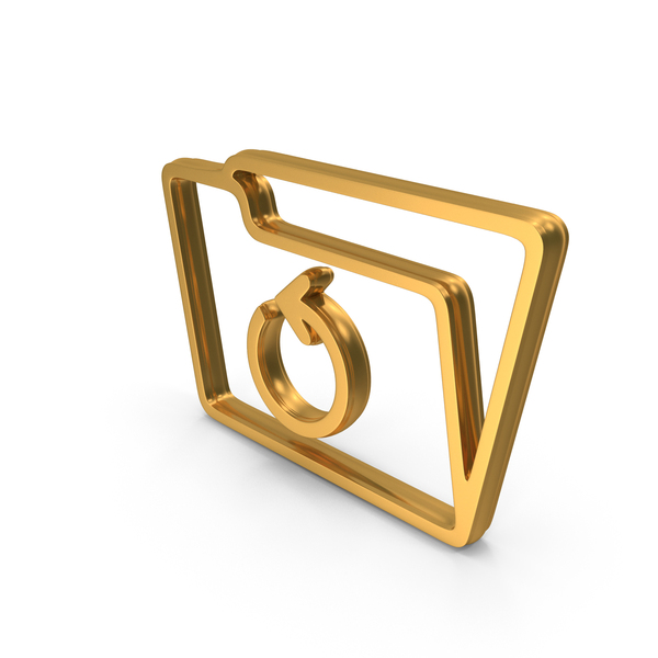 Computer Icon: Folder Reload Refresh Logo Gold PNG & PSD Images