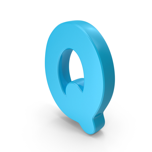 Roman Alphabet: Font Cute Q Blue PNG & PSD Images